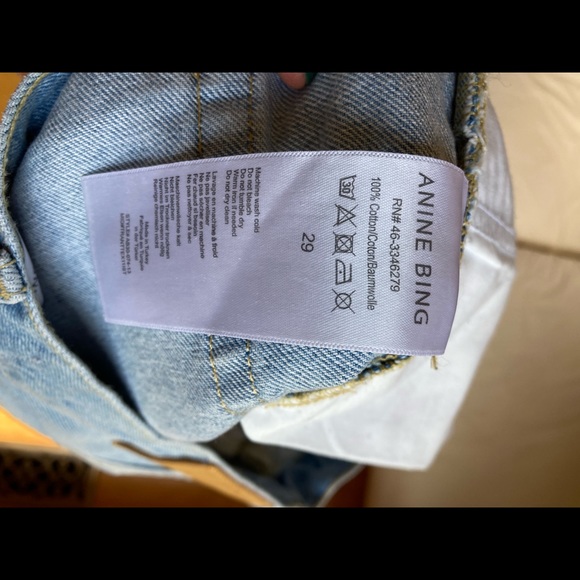 Anine Bing Peyton Jeans Light Blue - NWT - Picture 8 of 9